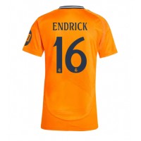 Camisa de Futebol Real Madrid Endrick #16 Equipamento Secundário Mulheres 2024-25 Manga Curta